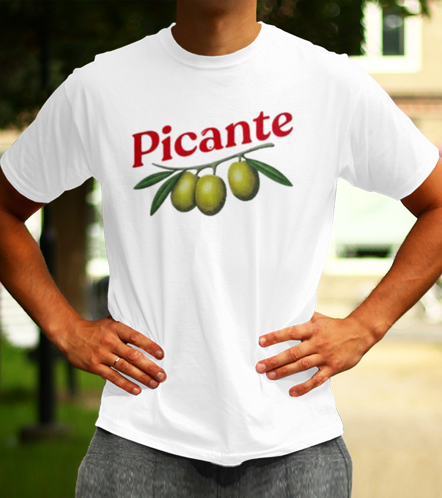 Picante Olive Trio With Branch Design T-Shirt