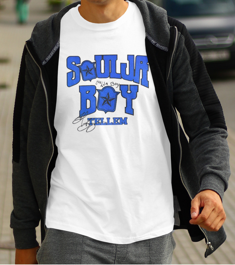 Soulja Boy Tellem Blue Star Signature Halloween Vintage T-Shirt
