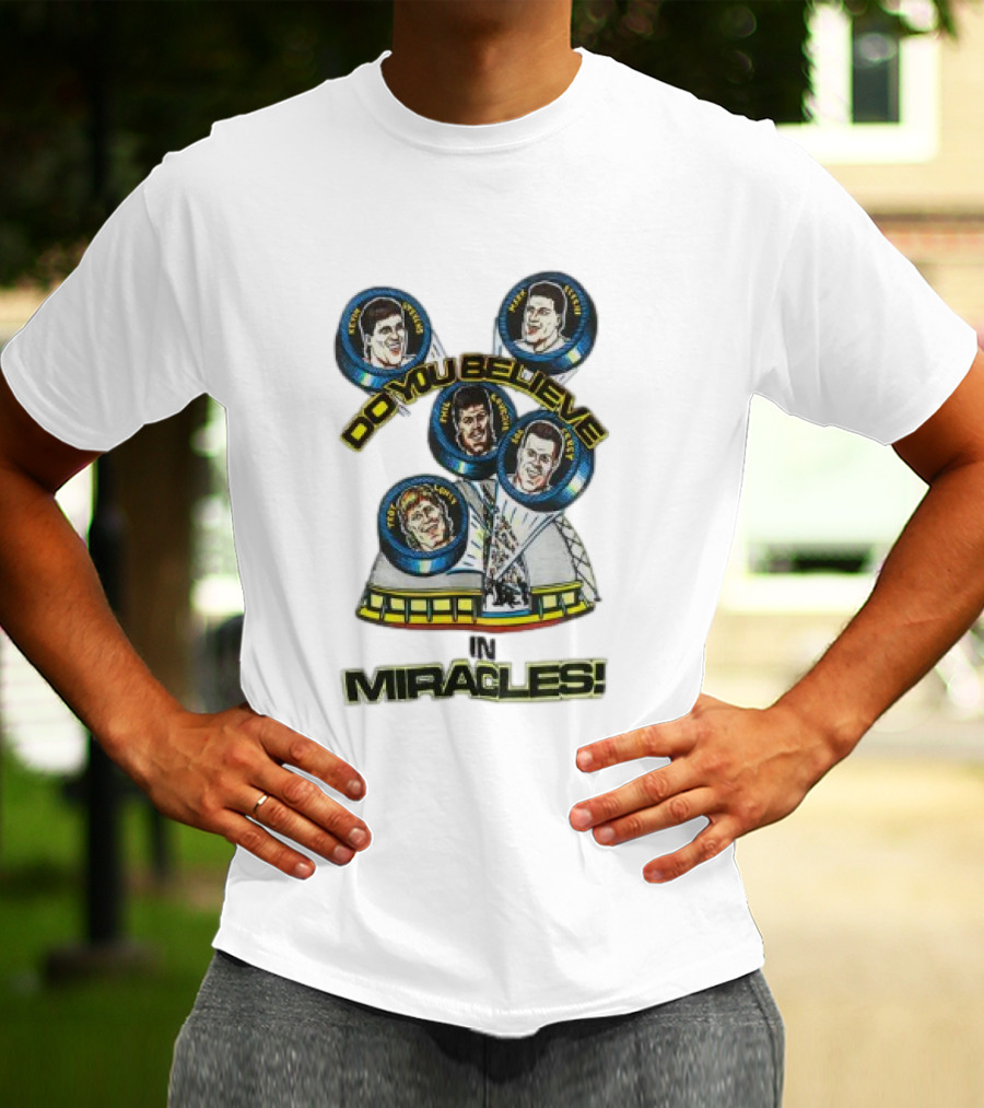 Pittsburgh Penguins NHL Vintage Do You Believe In Miracles Players Faces T-Shirt