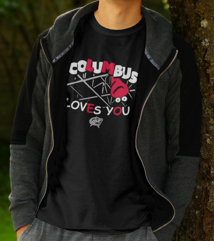Columbus Loves You Santa Hat Christmas Style T-Shirt