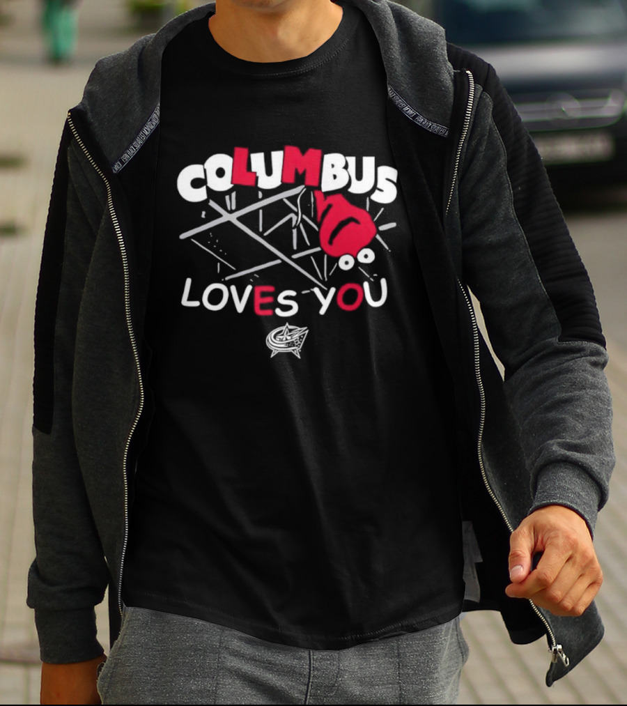 Columbus Loves You Santa Hat Christmas Style T-Shirt