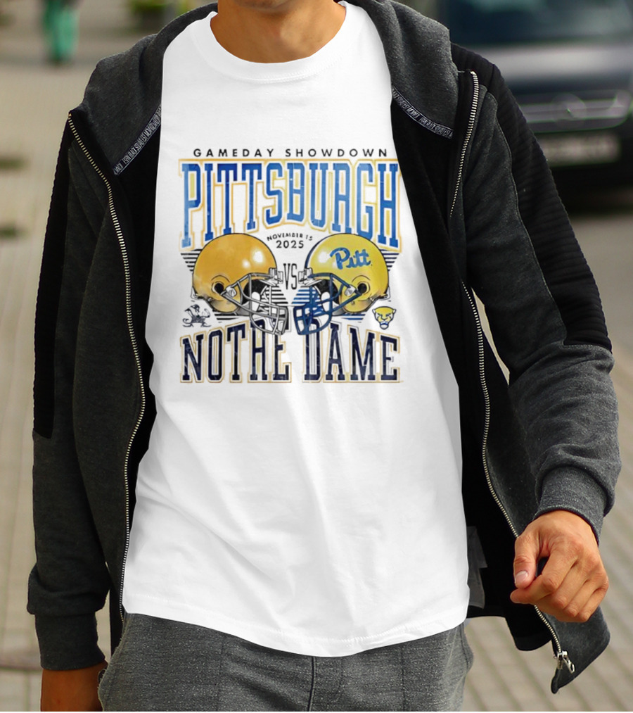 Gameday Showdown Pitt Panthers Football Vs Notre Dame Fighting Irish November 15th 2025 T-Shirt