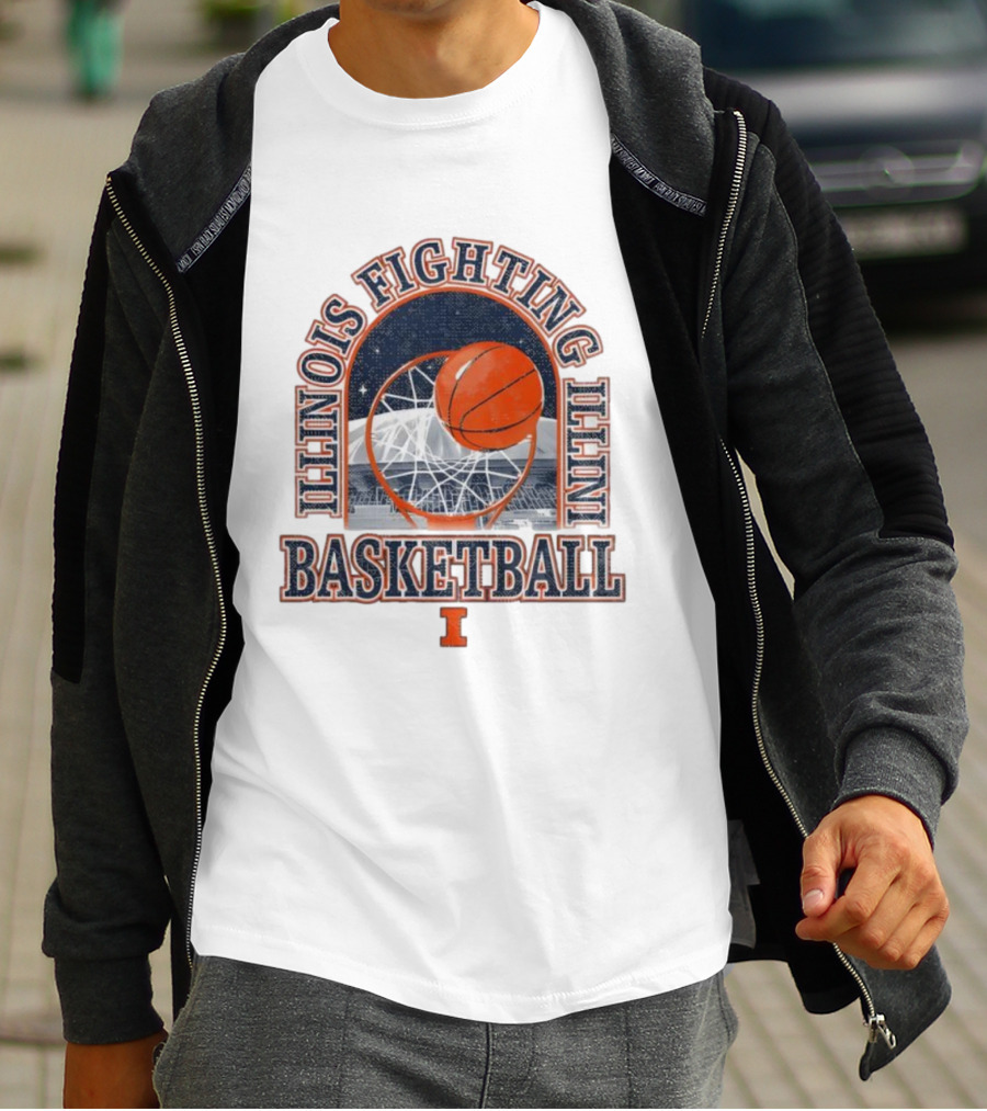 Fighting Illini Basketball Illinois State Farm Center Arch T-Shirt