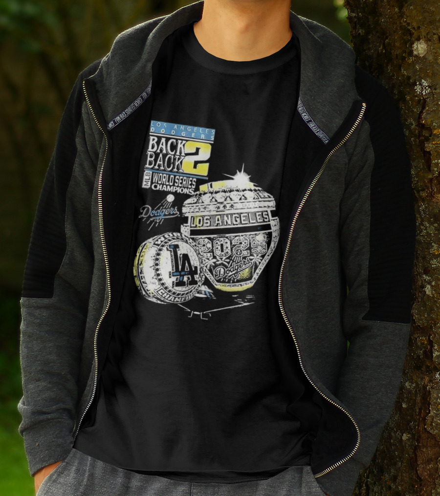 Los Angeles Dodgers Back To Back World Series 2025 Champions Diamond Ring Dodgers Championship T-Shirt