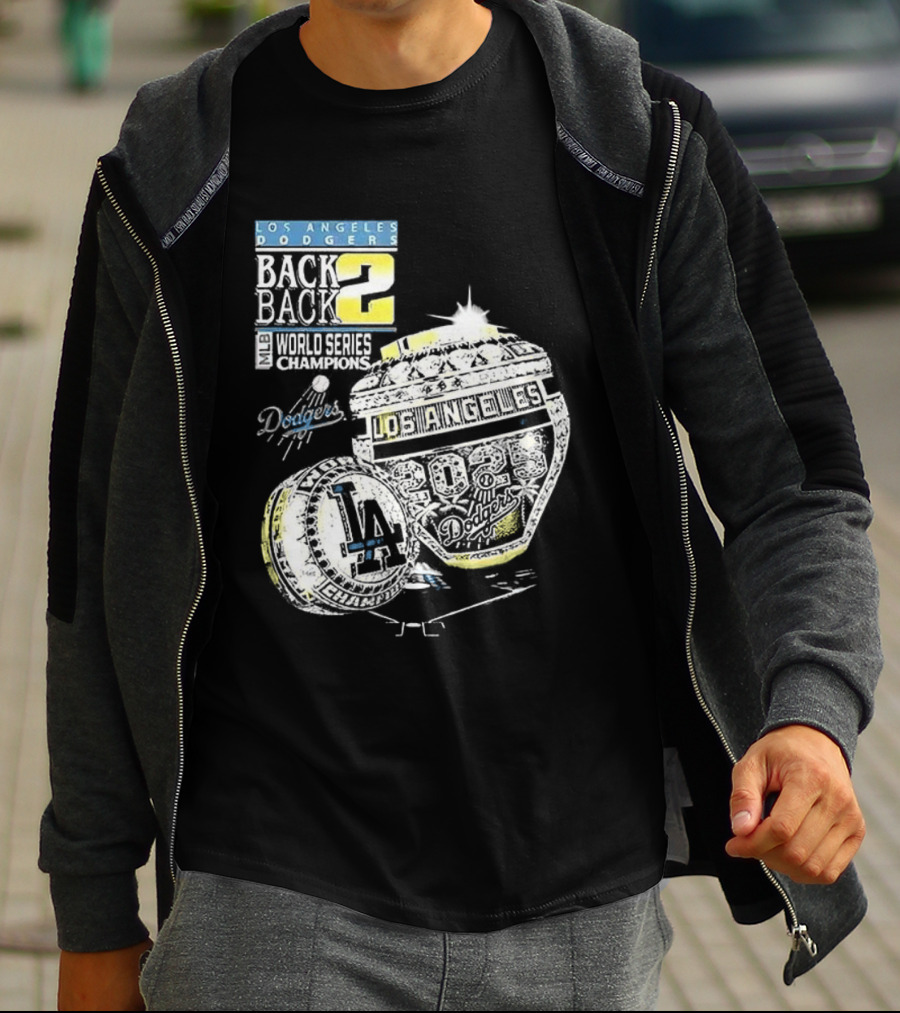 Los Angeles Dodgers Back To Back World Series 2025 Champions Diamond Ring Dodgers Championship T-Shirt