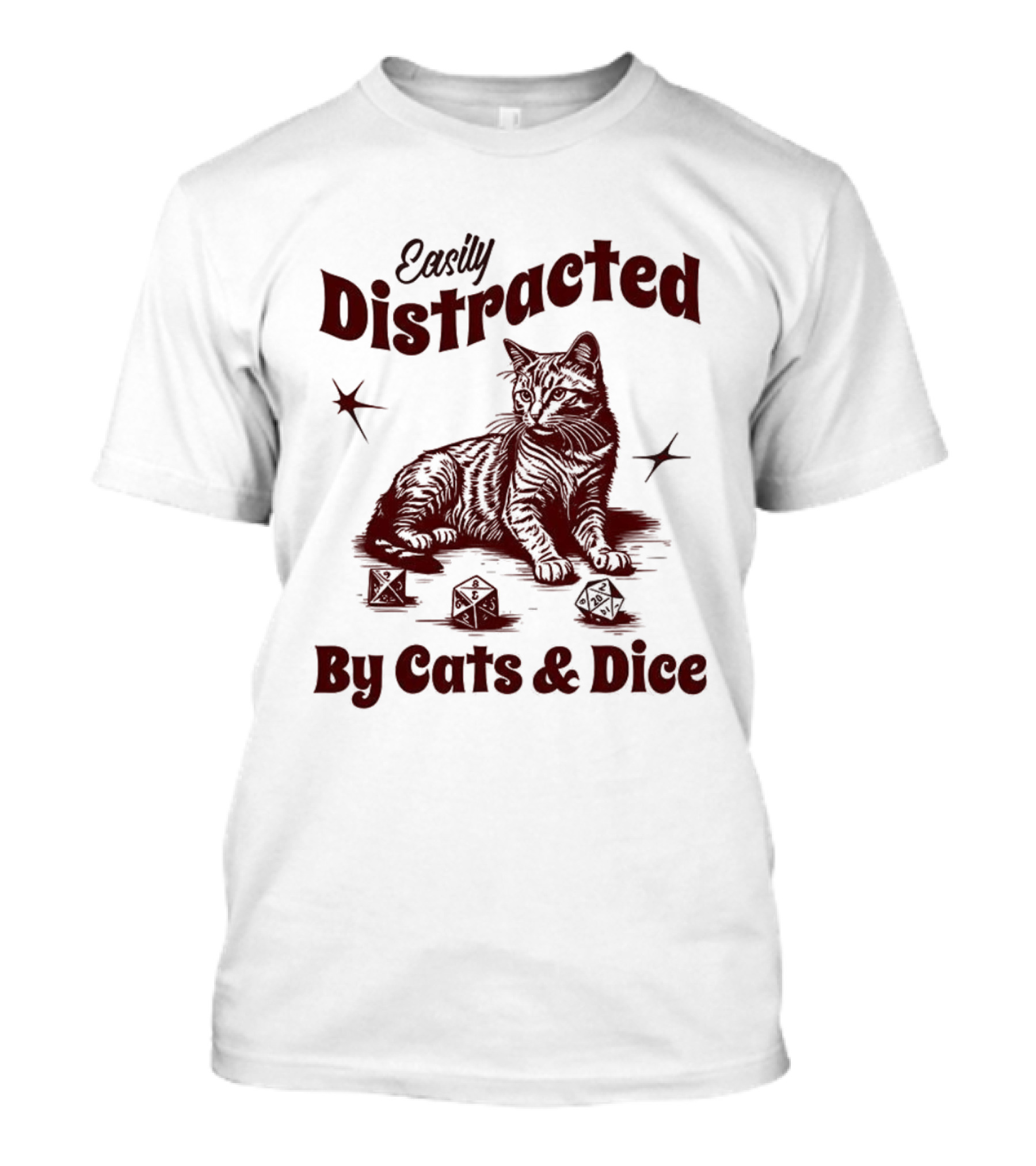Easily Distracted By Cats And Dice T-Shirt