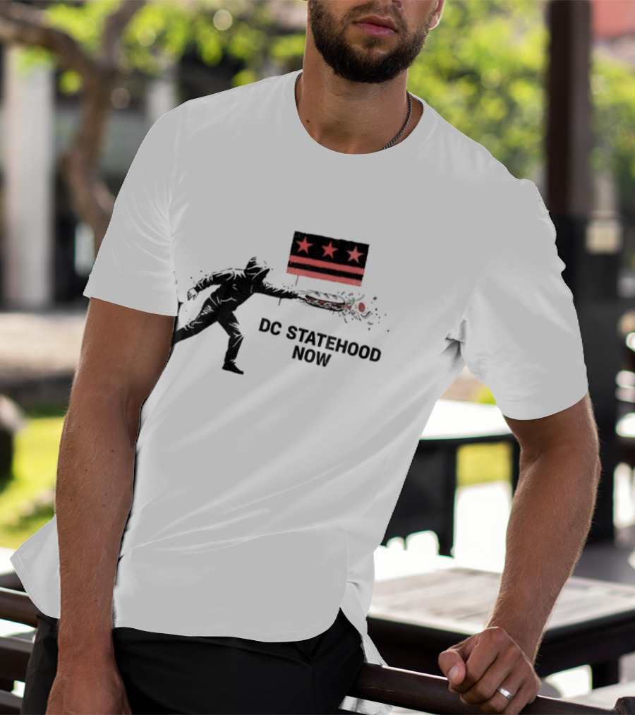 DC Statehood Now Red Stars And Stripes Protest T-Shirt