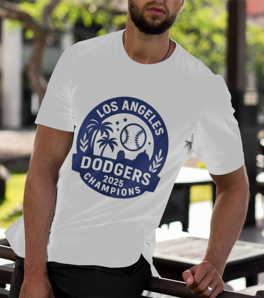 Los Angeles Dodgers 2025 Champions MLB Baseball Palme Stars Vintage Style T-Shirt
