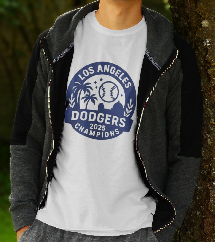 Los Angeles Dodgers 2025 Champions MLB Baseball Palme Stars Vintage Style T-Shirt