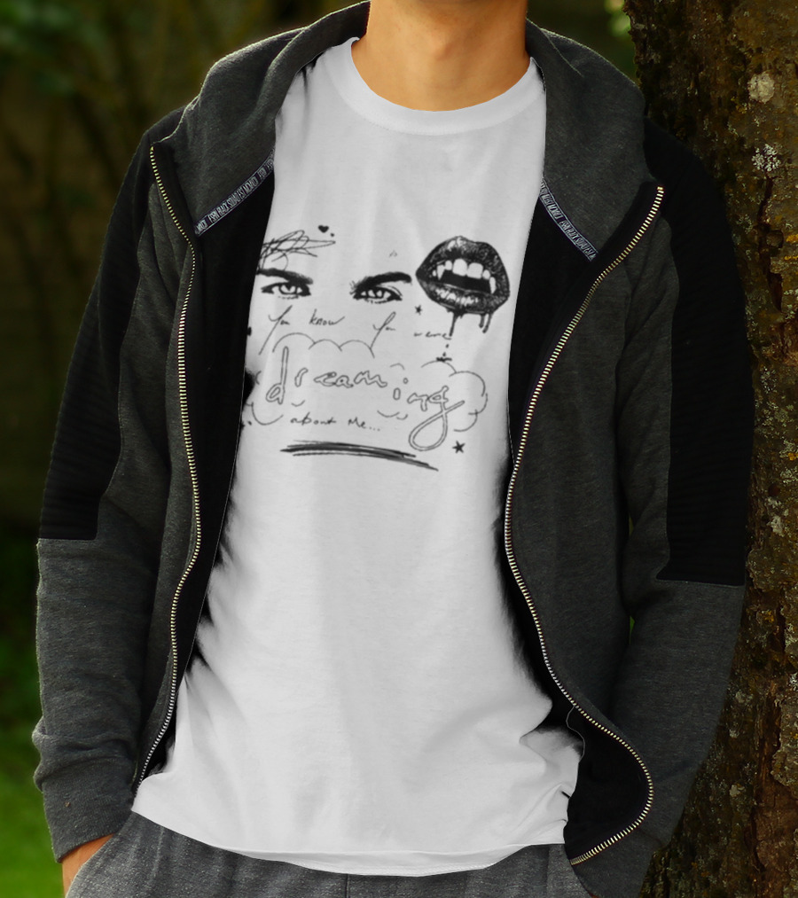 Ian Somerhalder Dreaming Romantic Eyes And Lips T-Shirt