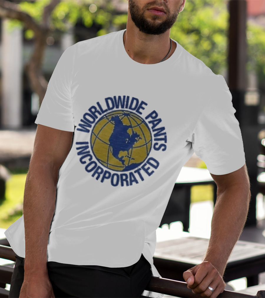 Worldwide Pants Incorporated Globe North America Map T-Shirt
