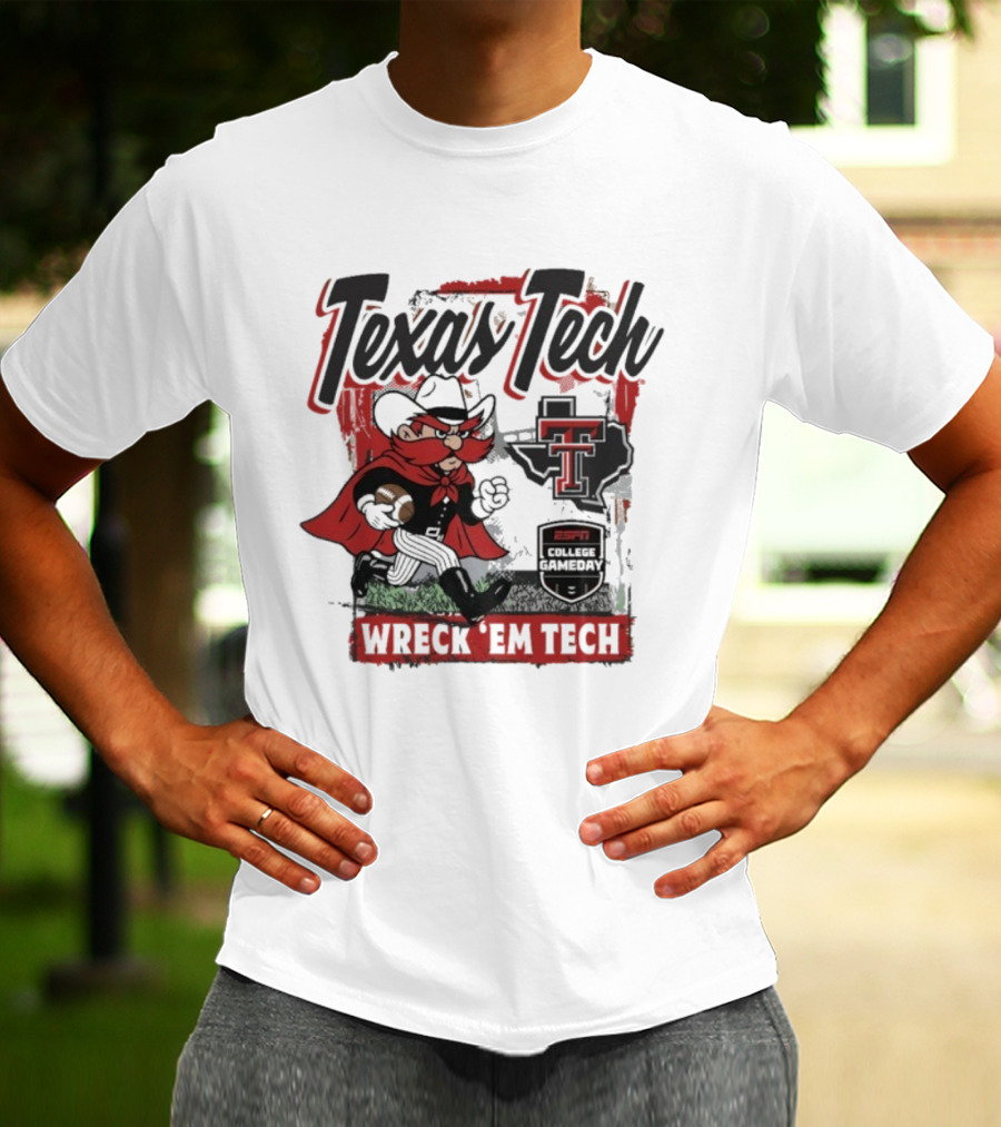 Texas Tech Red Raiders Wreck ‘Em Tech Gameday Mascot ESPN College T-Shirt