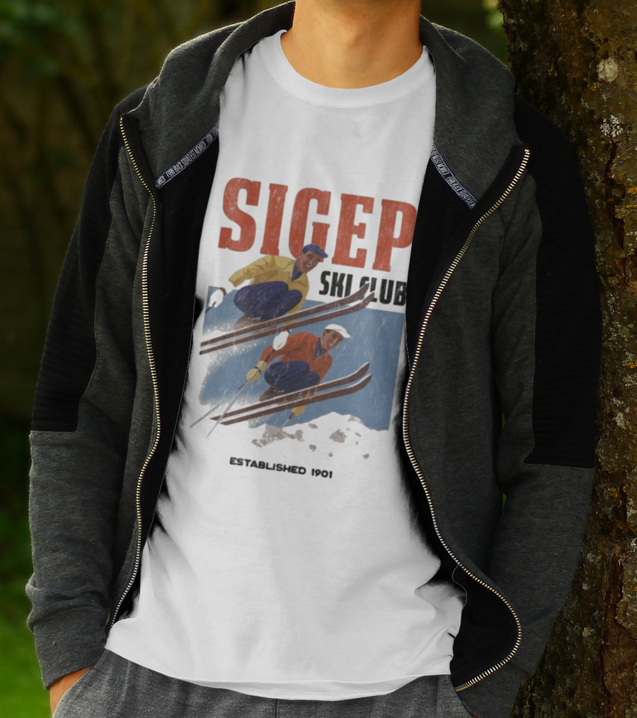 SIGEP Ski Club Est 1901 Sigma Phi Epsilon Retro Style T-Shirt