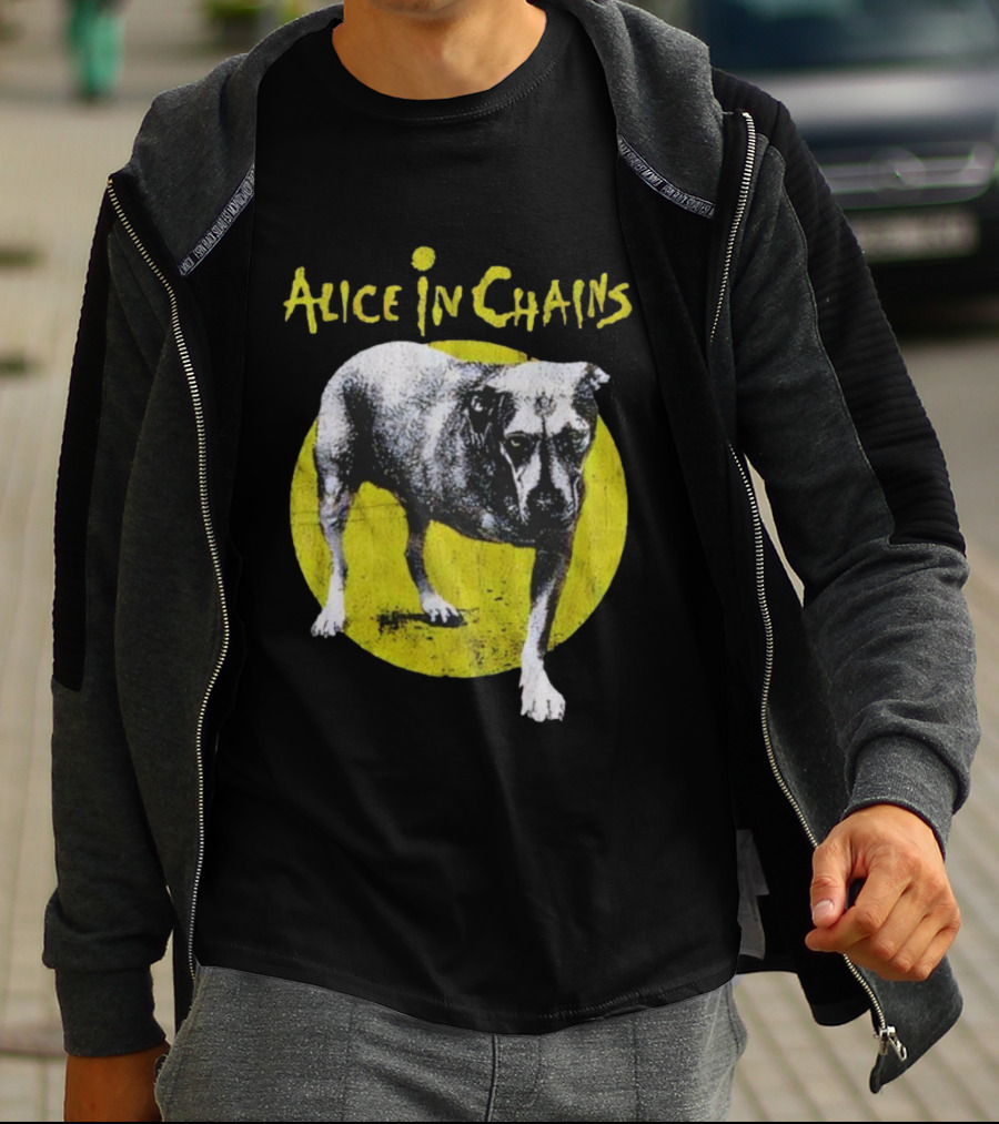 Alice In Chains Three-Legged Dog Iconic Band Logo T-Shirt