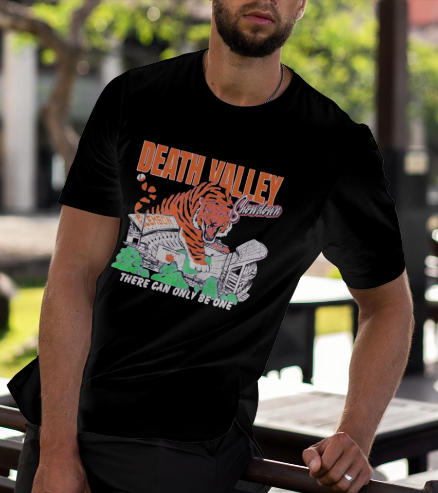 Clemson Tigers Death Valley Showdown There Can Only Be One Memorial Stadium T-Shirt