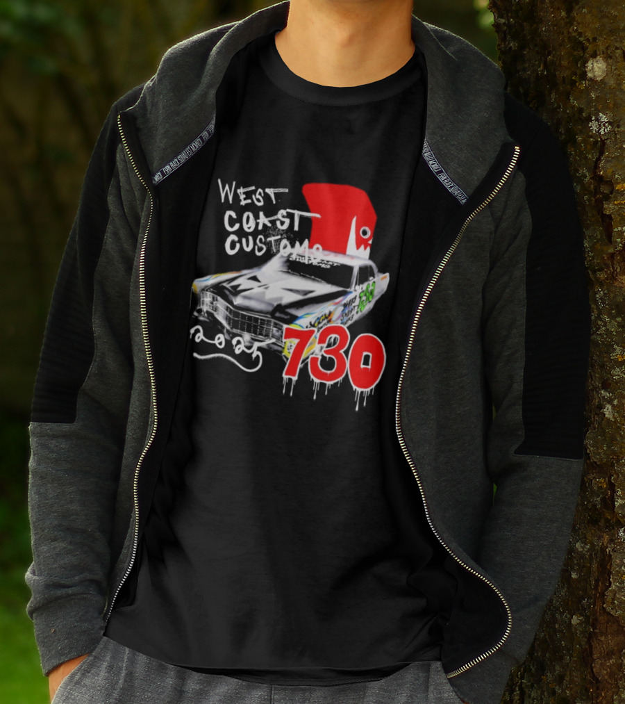 West Coast Customs 2025 Car With Red Shark Fin 730 T-Shirt