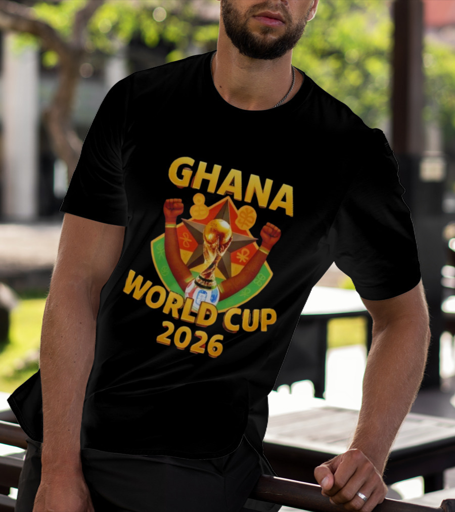 Ghana World Cup 2026 Soccer Trophy Celebration T-Shirt
