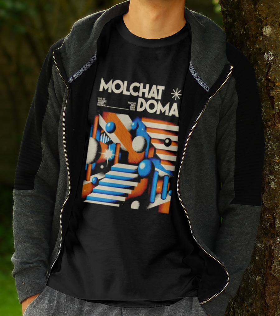Molchat Doma Veltrac Music Festival 2025 Retro Futuristic Geometric Design T-Shirt