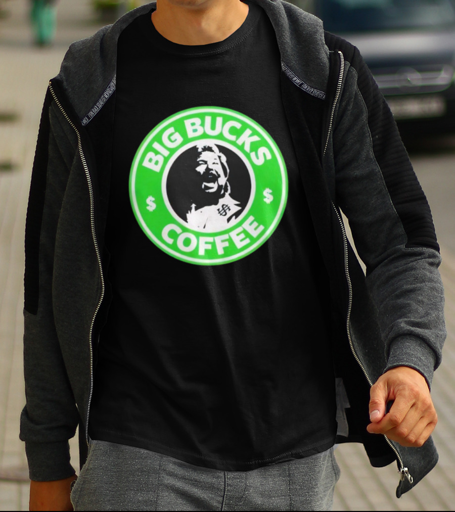 Ted DiBiase Big Bucks Coffee Parody Design T-Shirt