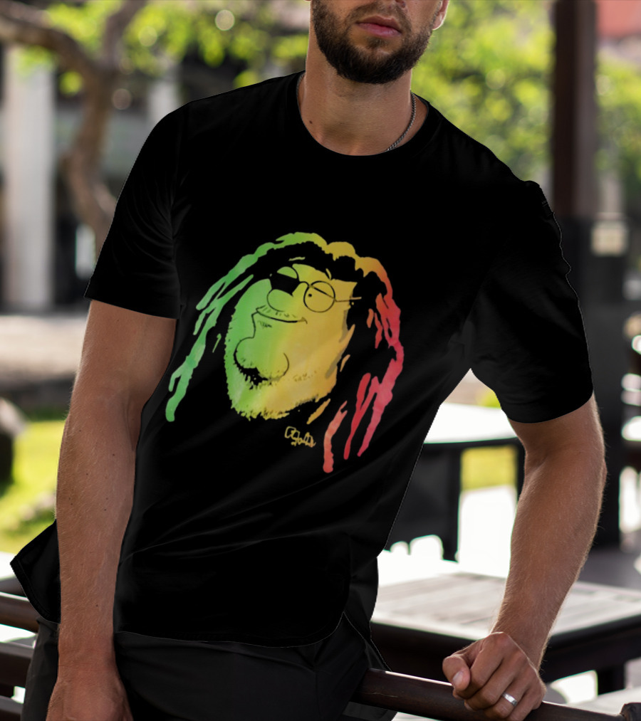 Family Guy Peter Griffin Rasta Colors Bob Marley Style T-Shirt