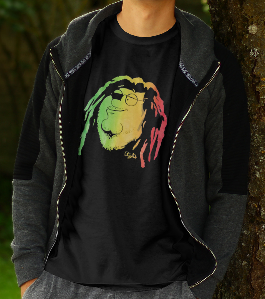 Family Guy Peter Griffin Rasta Colors Bob Marley Style T-Shirt