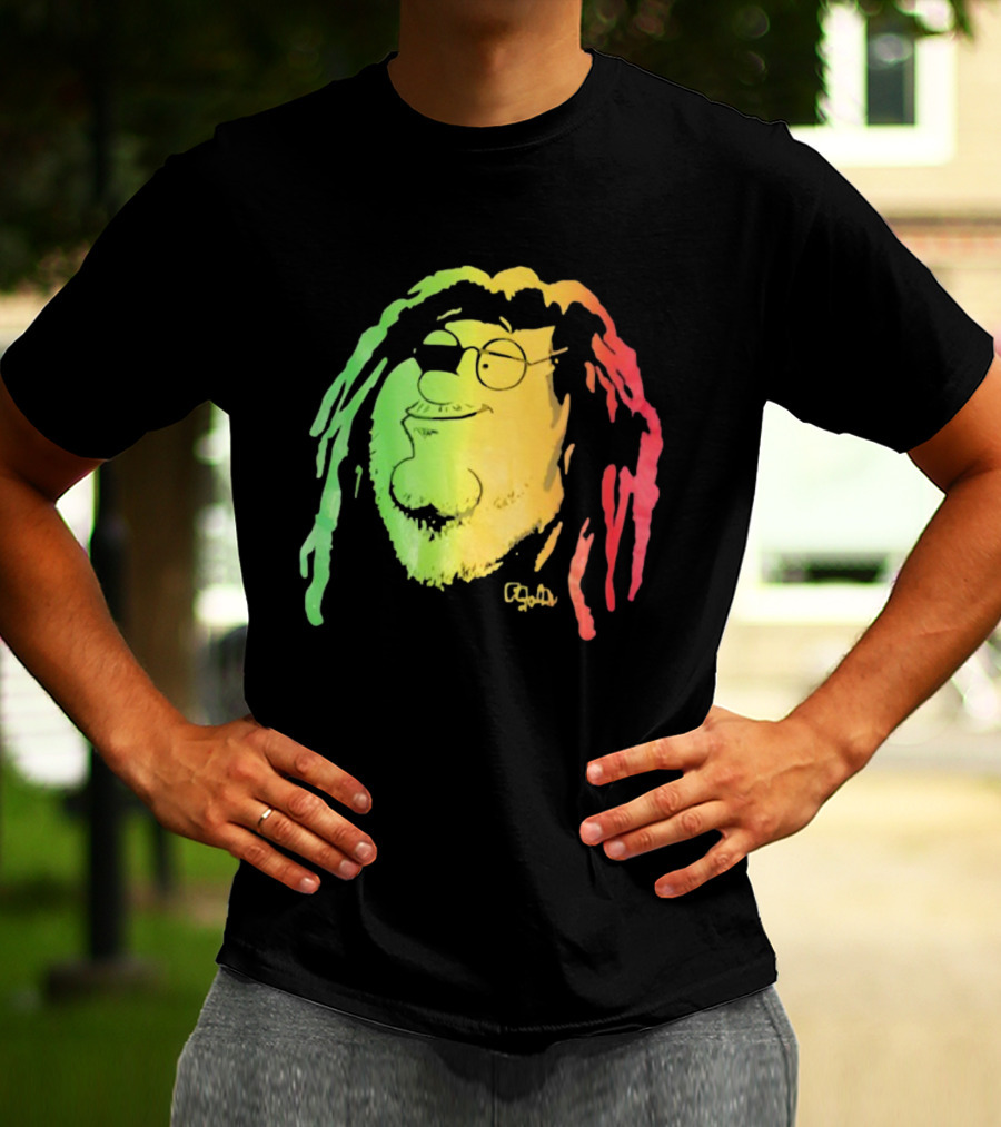 Family Guy Peter Griffin Rasta Colors Bob Marley Style T-Shirt