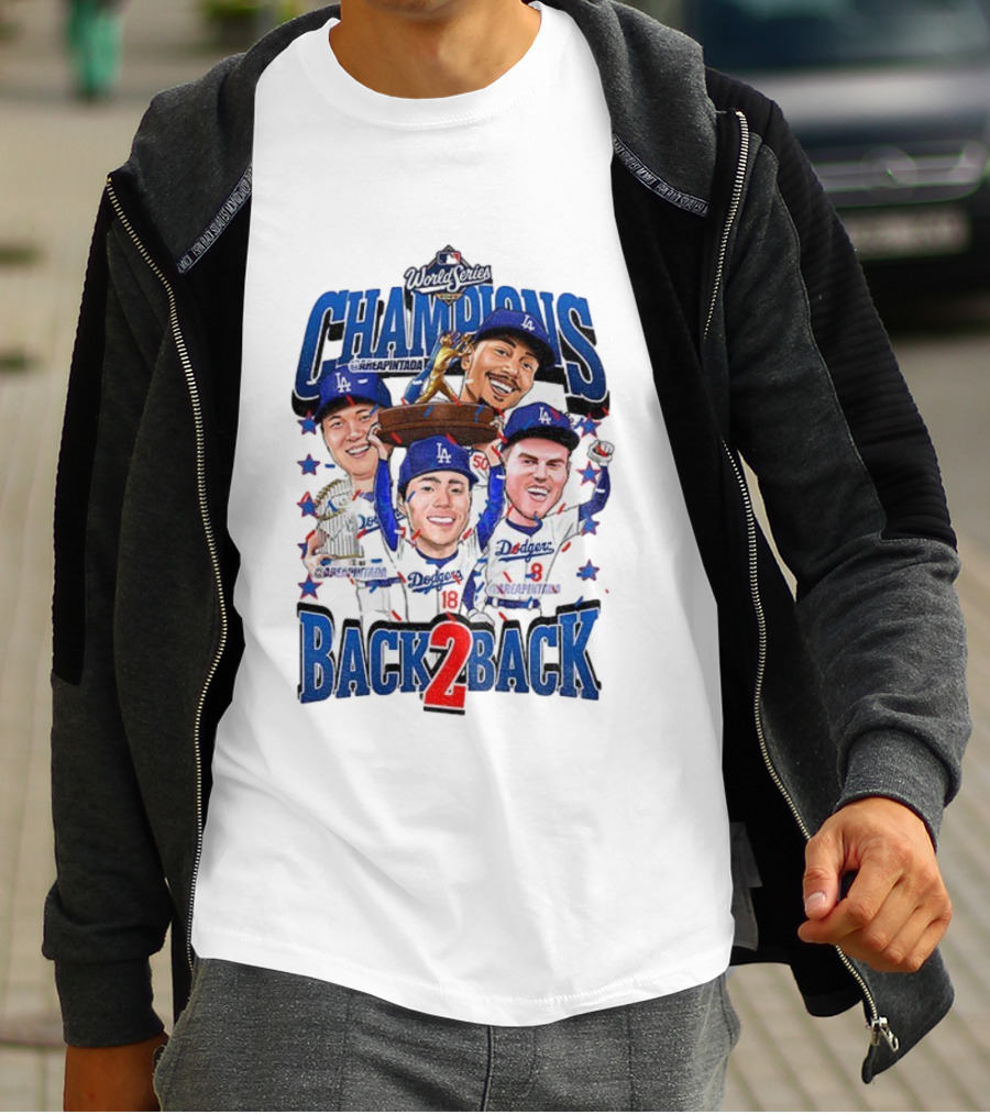 Los Angeles Dodgers World Series Champions Back 2 Back MLB Baseball 2025 T-Shirt