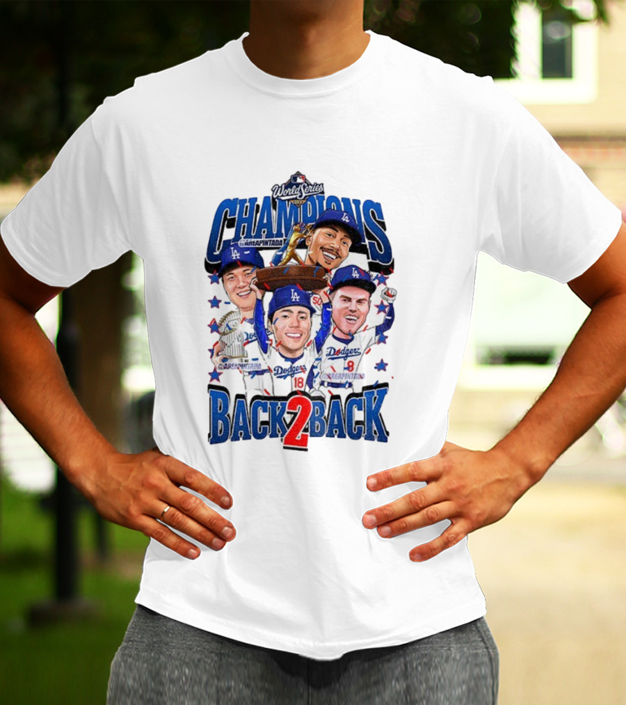 Los Angeles Dodgers World Series Champions Back 2 Back MLB Baseball 2025 T-Shirt