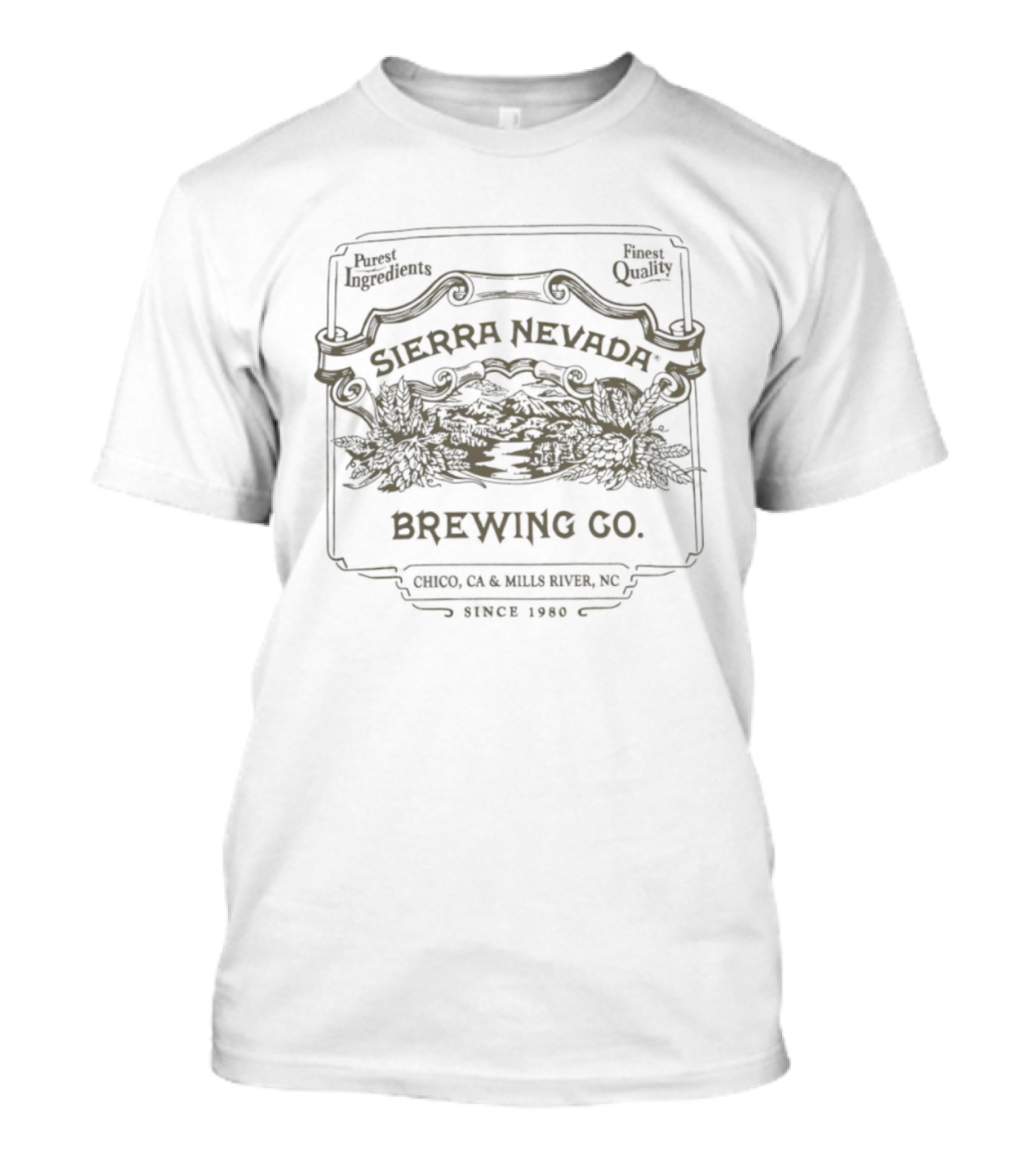 Sierra Nevada Brewing Co. Chico California Fresh Seal Quality Beer Estd 1980 T-Shirt