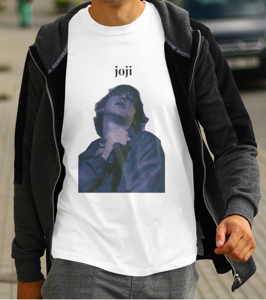 Joji Singer Mic Moment Blue Jacket Performance T-Shirt