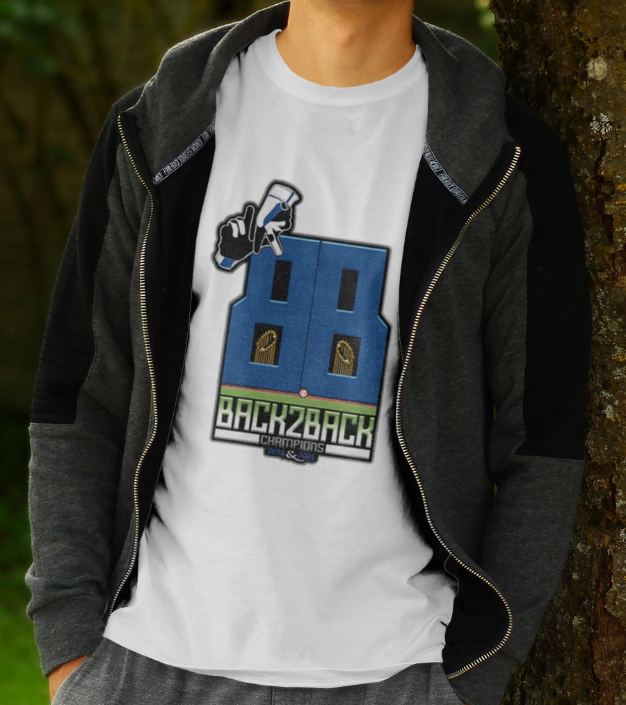 Back 2 Back Champions 2024 2025 MLB World Series Athlete Dodgers T-Shirt