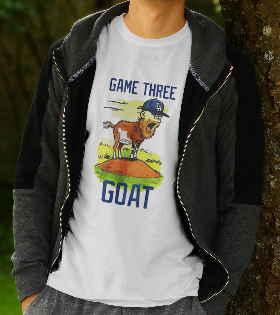 Game Three Goat Los Angeles Dodgers MLB Baseball World Series 2025 T-Shirt