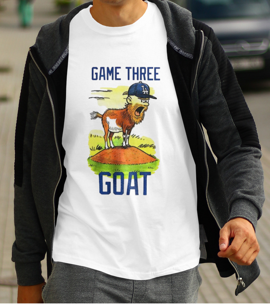 Game Three Goat Los Angeles Dodgers MLB Baseball World Series 2025 T-Shirt