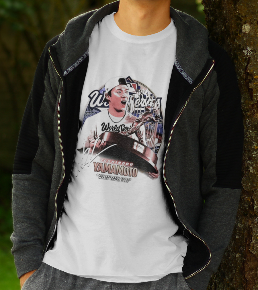 Yoshinobu Yamamoto MVP Most Valuegue Player World Series 2025 MLB Signature T-Shirt