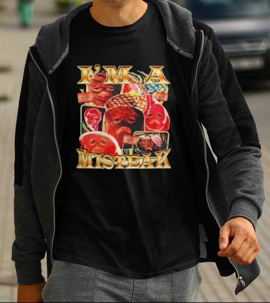 I'M A MISTEAK Meat Faces With Seasoning Flags T-Shirt