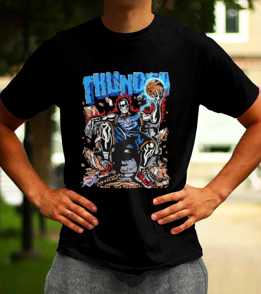 Oklahoma City Thunder Throne Basketball 34 OKC T-Shirt