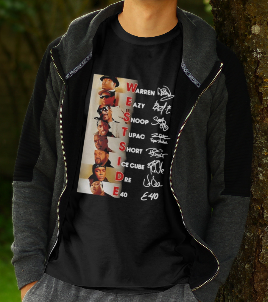 Westside Warren Eazy Snoop Tupac Short Ice Cube Dre E-40 Classic Signature T-Shirt