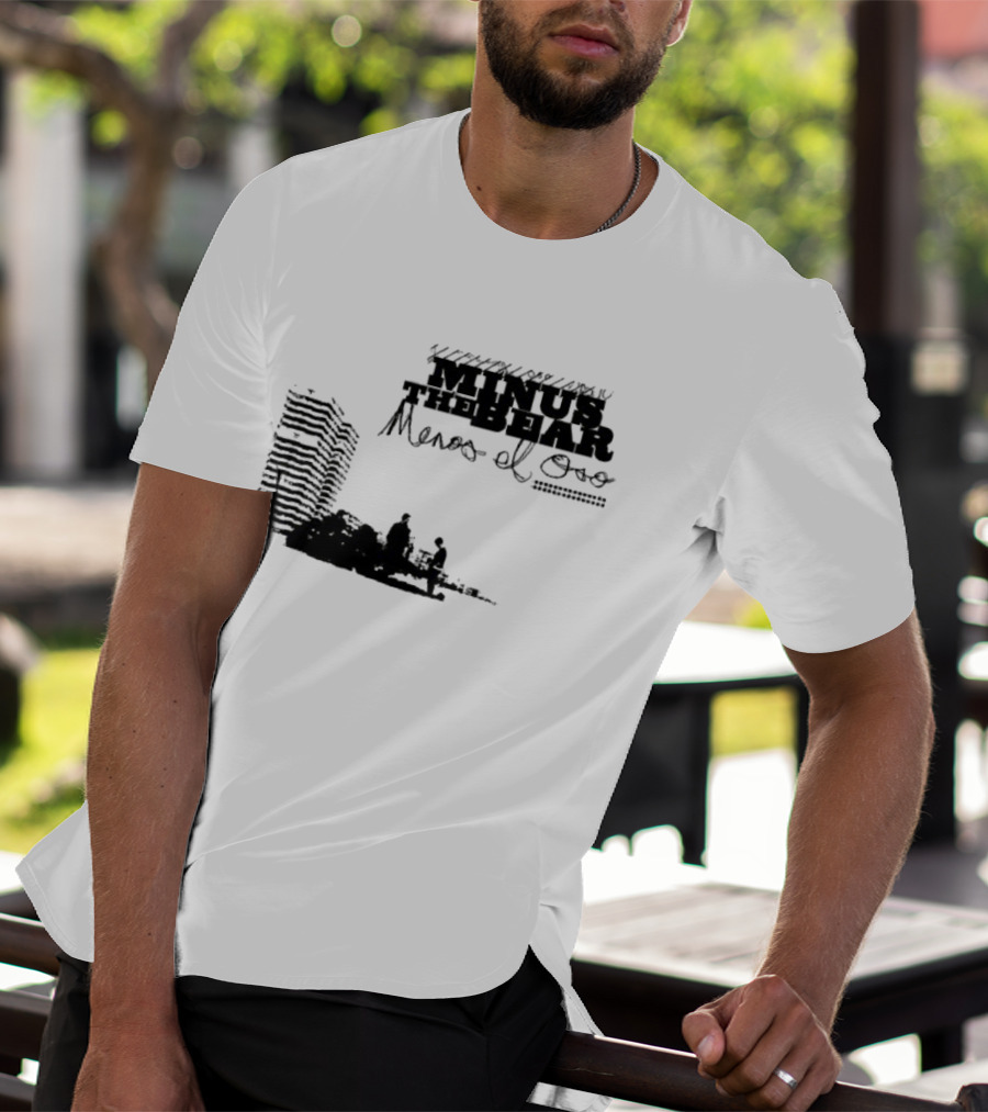 Minus The Bear Menos El Oso Skyline Urban Scene T-Shirt