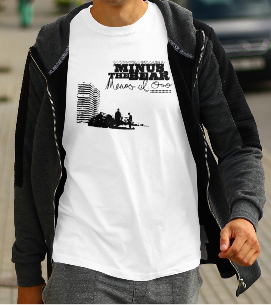 Minus The Bear Menos El Oso Skyline Urban Scene T-Shirt