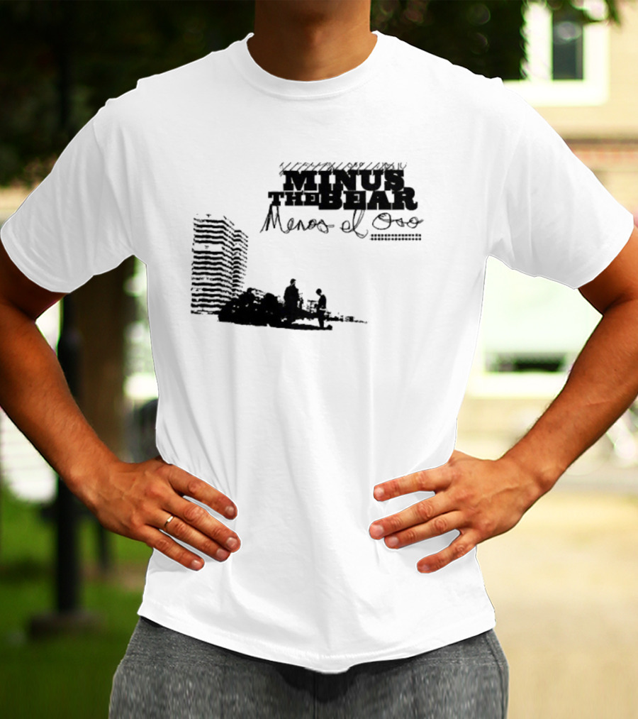 Minus The Bear Menos El Oso Skyline Urban Scene T-Shirt