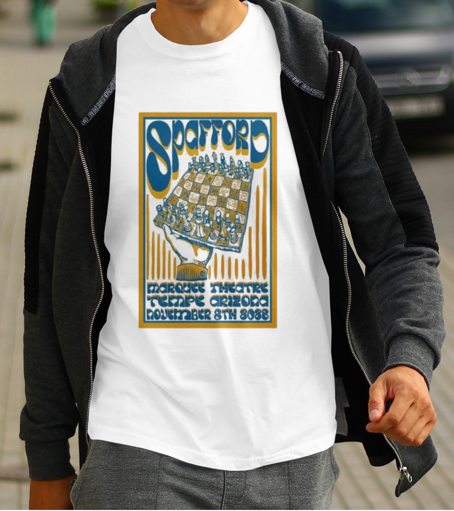 Spafford Marquee Theatre Tempe Arizona November 8th 2025 Chessboard Art T-Shirt