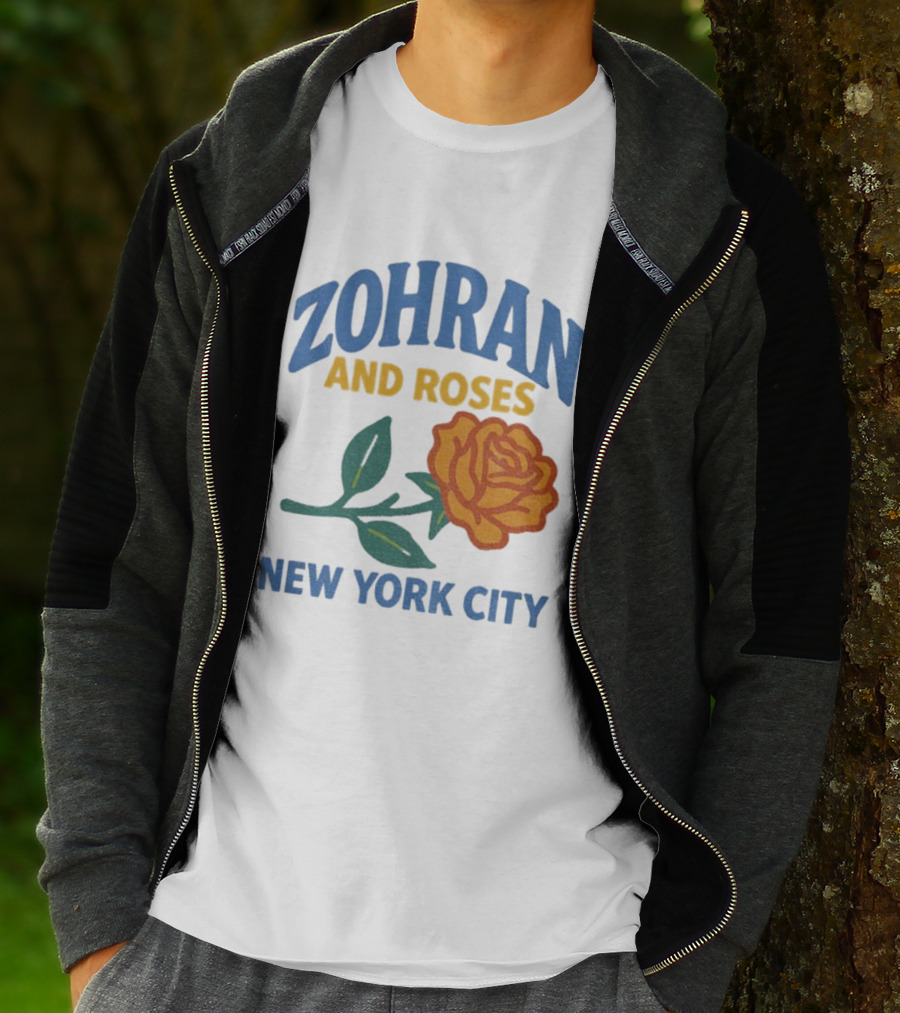 Zohran And Roses New York City Roti And Roses Mayor Mamdani T-Shirt