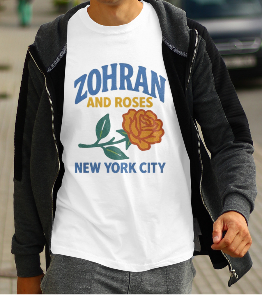 Zohran And Roses New York City Roti And Roses Mayor Mamdani T-Shirt