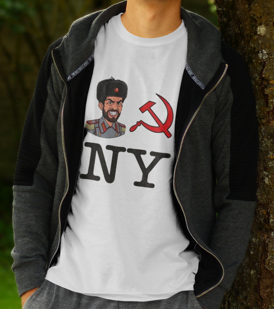 NY Communist Party Zohran Mamdani Imagery With Hammer And Sickle T-Shirt