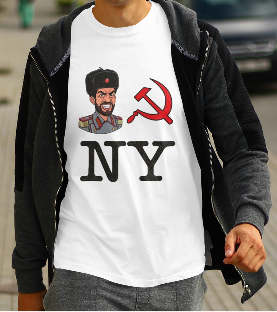 NY Communist Party Zohran Mamdani Imagery With Hammer And Sickle T-Shirt