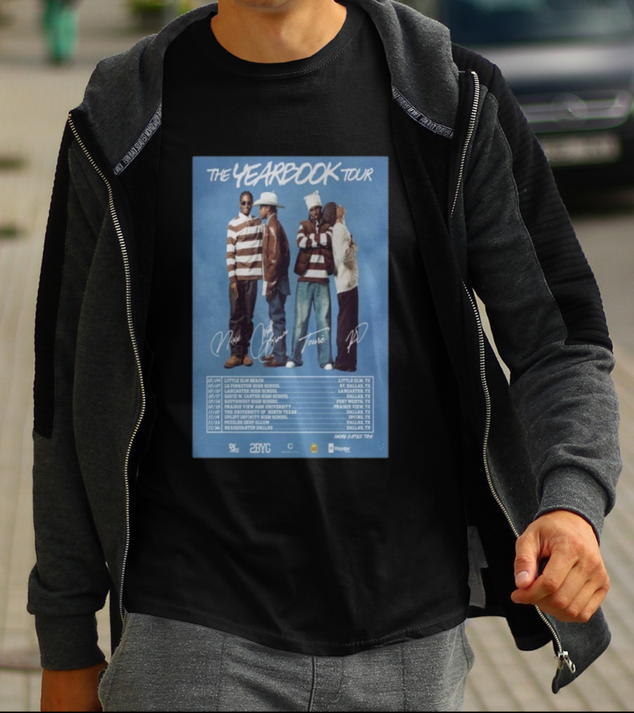 The Yearbook Tour 2025 2BYG Little Elm Dallas Texas High Schools T-Shirt