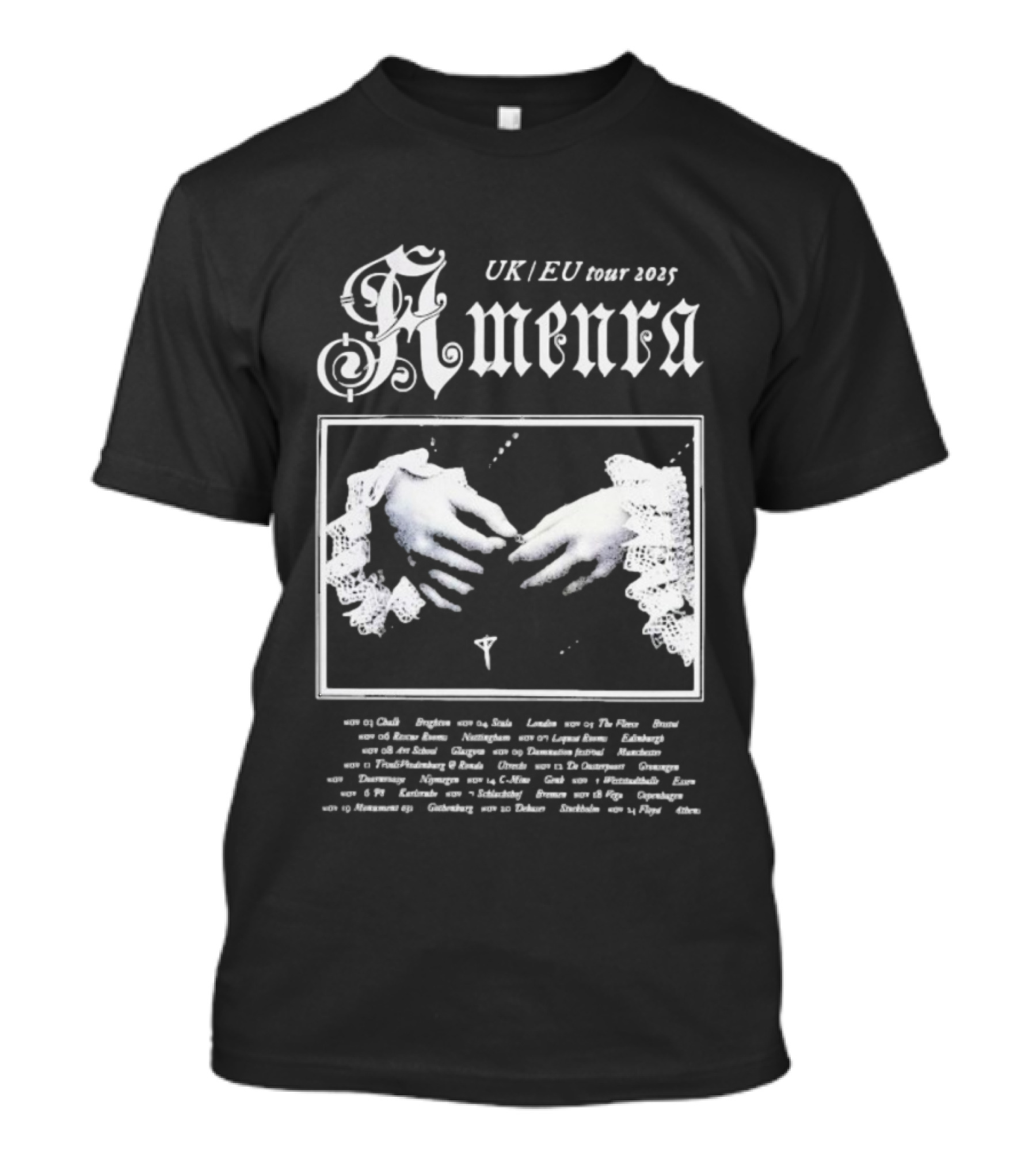 Amenra 2025 UK EU Tour Gothic Hands And Lace T-Shirt
