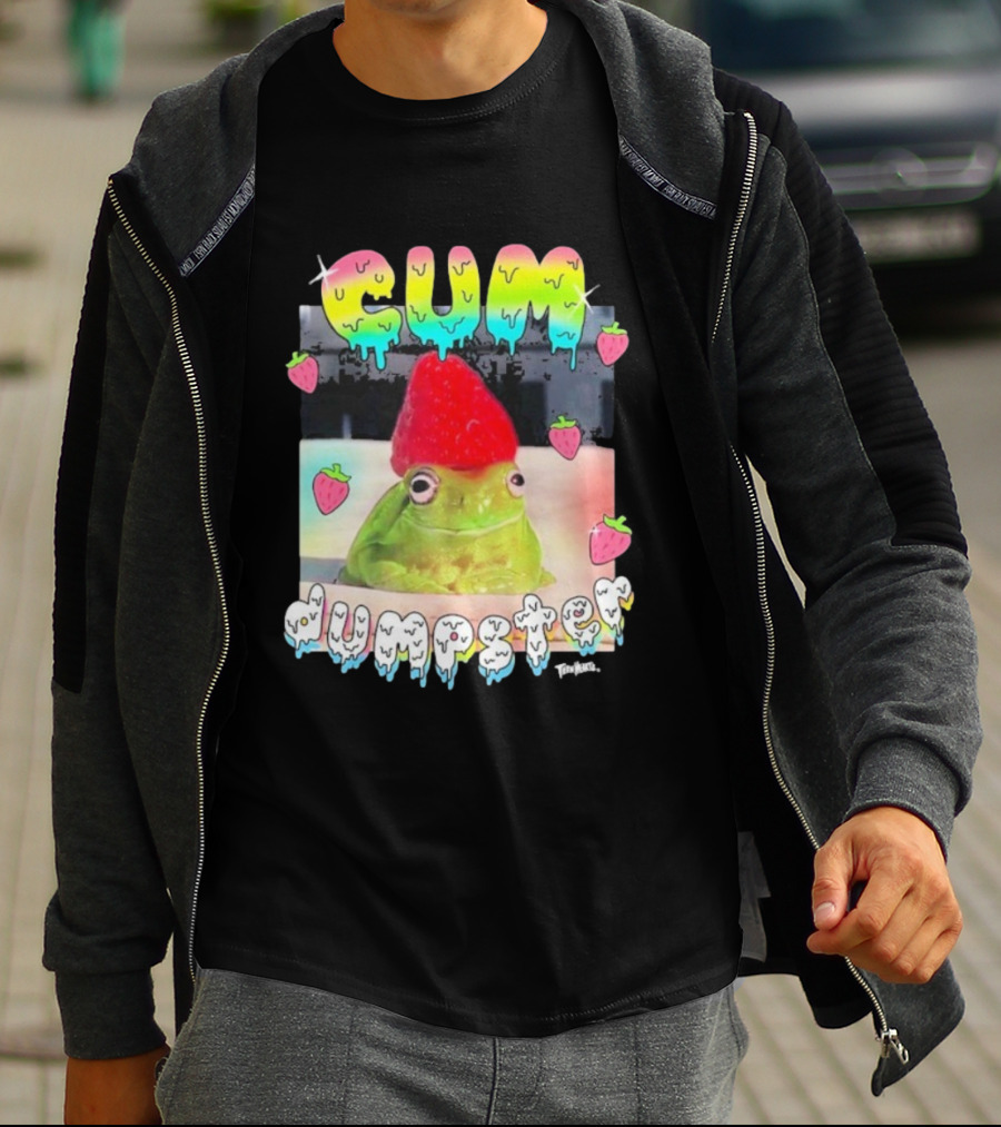 Cum Dumpster Frog Strawberry Hat Kawaii Aesthetic T-Shirt