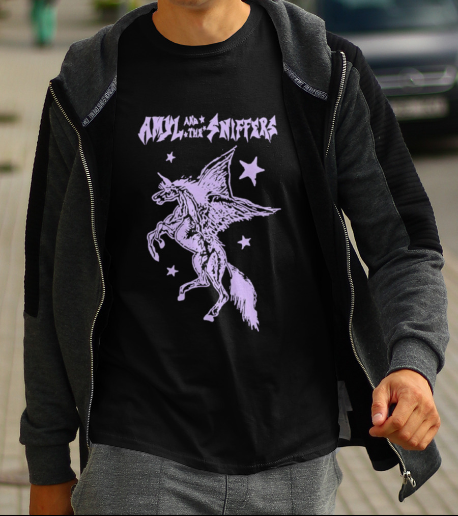 Amyl And The Sniffers Old Town Road Starry Pegasus T-Shirt