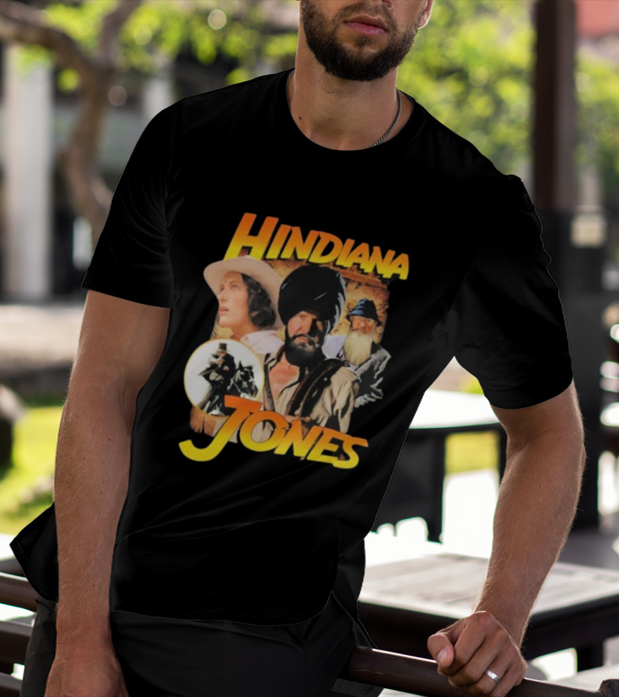 Hindiana Jones Adventure Turban Fedora Characters Indiana Jones Movie Theme T-Shirt